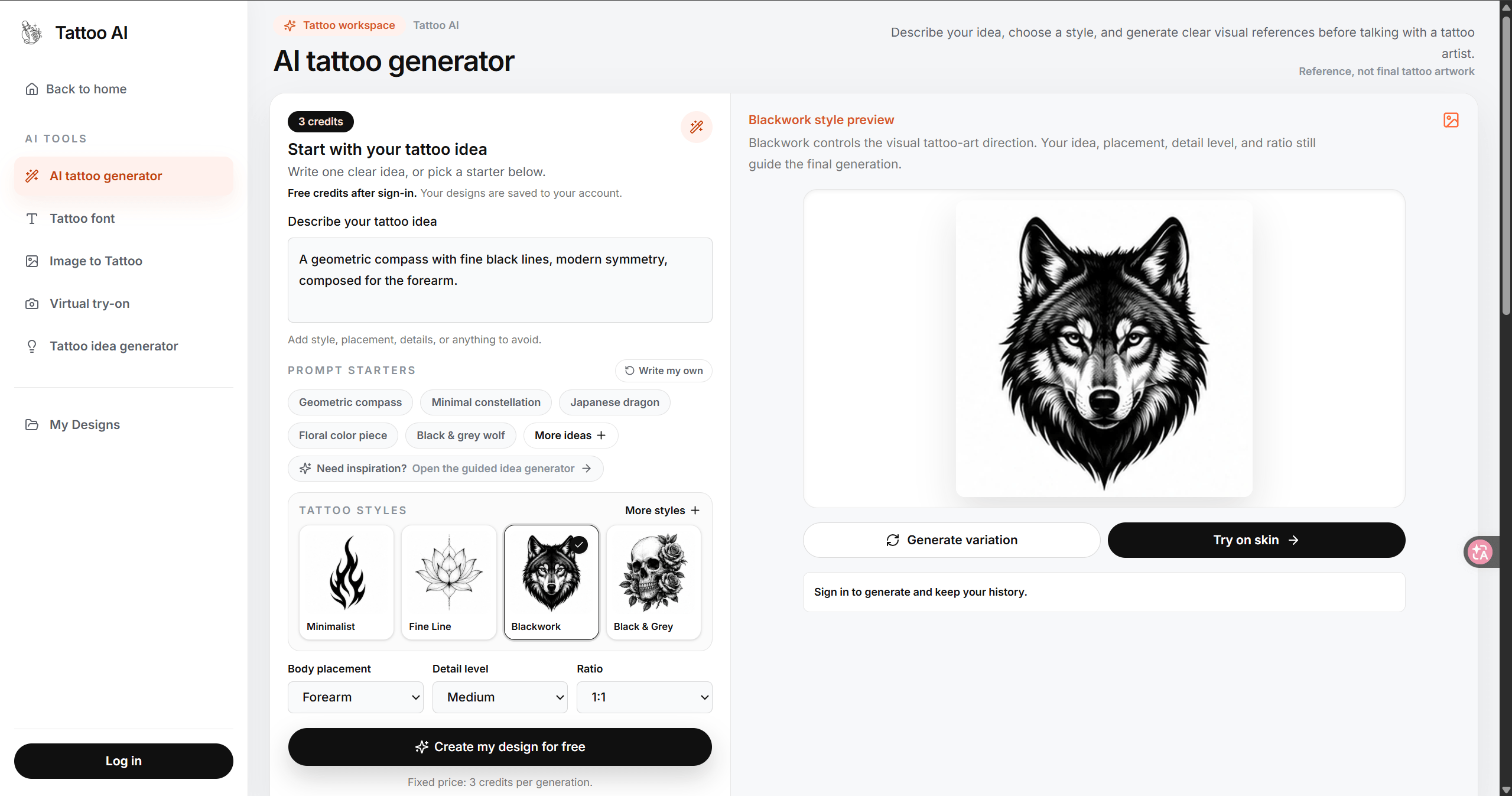 Tattoo AI preview